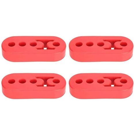 Support d'Échappement, 4 Pièces Support d'Échappement en Caoutchouc Remplacement Universel d'Installation de Bague avec 4 Trous de 12mm pour Suspention de Tuyau d'Échappement ou d’Autres Pièc (1/5)