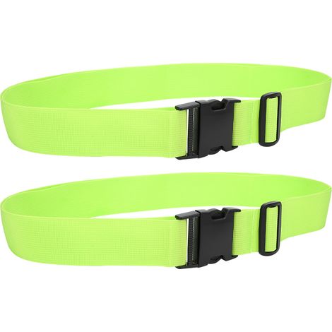 Lot de 2 sangles à bagages réglables multifonctions avec boucle et étiquette. (1/5)