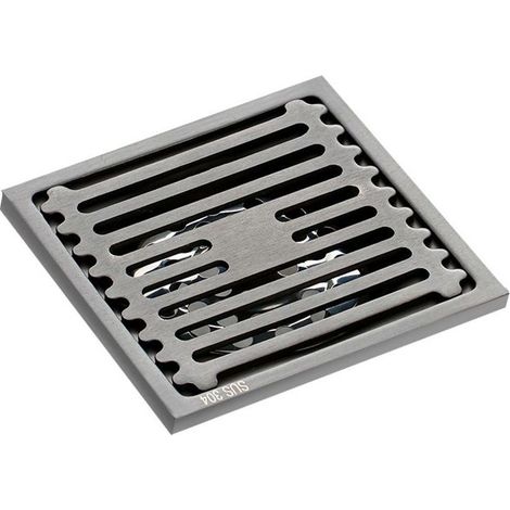 Siphon de sol sanitaire pistolet gris [10X10cm] (1/5)