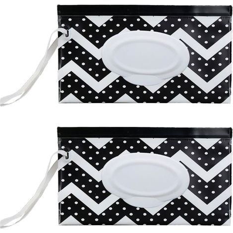 Distributeur De Lingettes Bébé - Contenant Réutilisable Pour Lingettes Humides - Poche De Voyage Étanche - 24 x 14 x 3,8 cm - 1 Pièce (1/5)