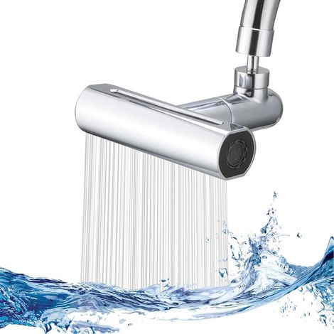 TRADE SHOP - Aeratore Per Rubinetto 4 In 1 Lavello Estensione Cascata Per Cucina Bagno Argento - (1/5)