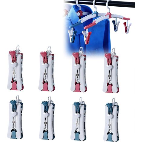 8 Pièces Cintre Pliant, Cintres Pliables de Voyage, 38.5 × 5.3 × 15.5 cm (1/5)