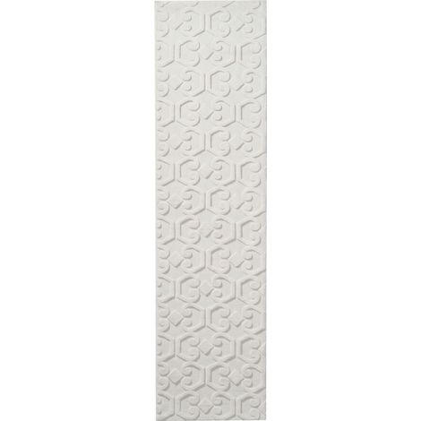 Tapis en Tissu Jacquard 80 x 300 cm Forme Rectangulaire Accessoire Décoratif Blanc Cassé Gannett (1/5)