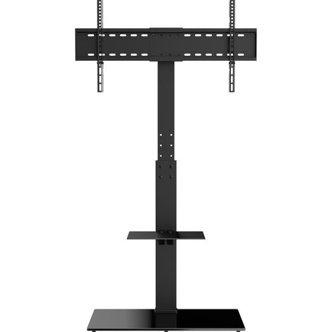 Mophorn Schwenkbarer hoher TV-Ständer, Einstellbar für 32-85 Zoll Fernseher, Tragbare Bodenhalterung mit Basis aus gehärtetem Glas für Wohnzimmer, Schlafzimmer