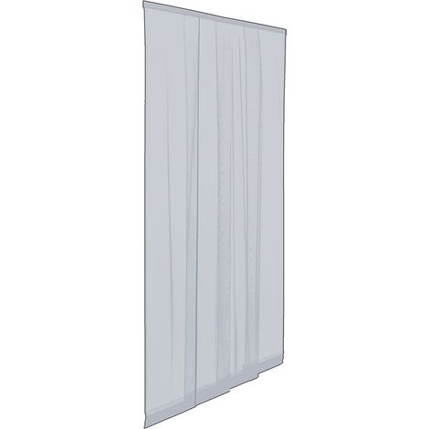 Mosquitera en tiras para puerta, adaptable, color gris, 140 x 240 cm, 6 piezas 28 x 240 cm