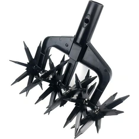Motoculteur rotatif pour jardinage, cultivateur manuel, cultivateur de jardin portatif avec dents amovibles, pour le semis de gazon ou le mélange de terre (sans manche) (1/5)