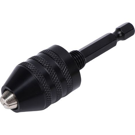 Ortviai Adaptateur Mandrin 3 Becs Shank Hex 1/4" pour Perceuse/Visseuse - Clamping 0.3-6.5mm Conversion Sans Cle (1/5)