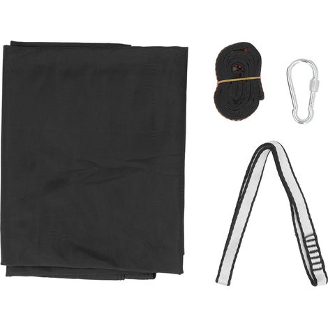 Hamac Sensoriel Enfant 9.2ft - Installation Facile, Élastique Sécurisé et Durable pour Chambre, Exercice ou Extérieur - Noir, Largeur 3.3ft (1/5)