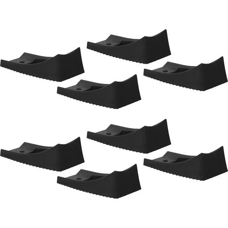 Protections de chaises de réception en Plastique Noir 8PCS pour Pieds de Chaise universels, Accessoires Anti-basculement adaptés aux espaces de Travail et Zones d'accueil (1/5)