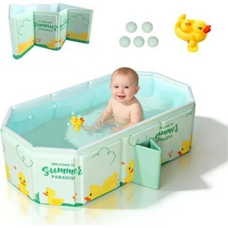 Neptune – Baignoire pliable bébé 0-6 ans – Bassin de douche portable avec bouchon de vidange – Dimensions 80x30x45 cm – Stabilité optimale