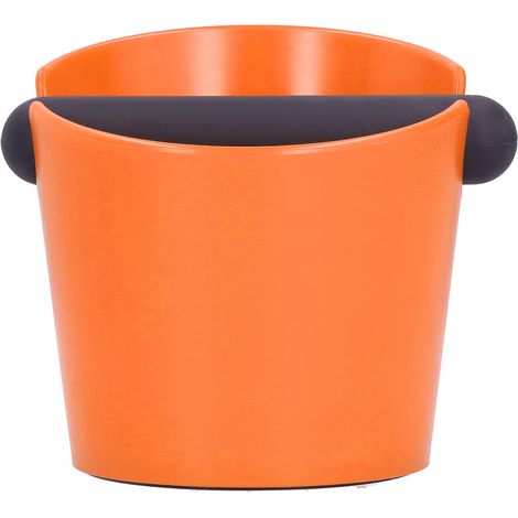 Coffre à marc de café antidérapant orange - Seau à déchets de café avec couvercle pour espresso (1/5)