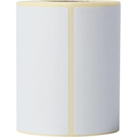 BROTHER Caja de 8 rollos de etiquetas termicas blancas -  Cada rollo contiene 400 etiquetas de 76mm