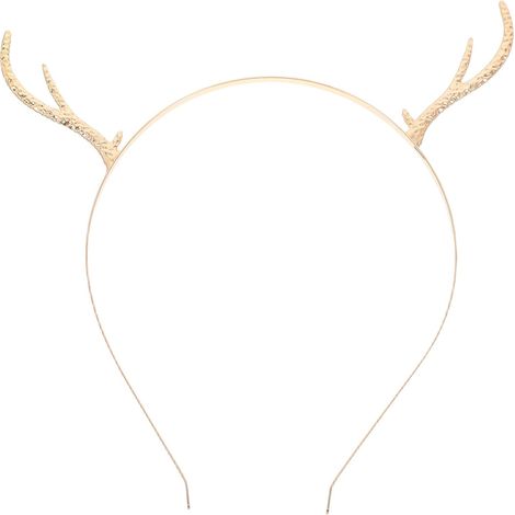 Bandeau de Noël en Alliage Doré, Serrage-tête Bois de Cerf (1/5)