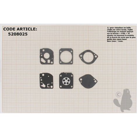 Kit Membranes Et Joints Carburateur Adaptable Stihl Modèles Fs100. Remplace Origine Zama Gnd-95.