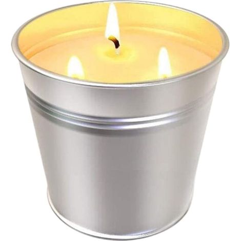Bougie Aromathérapie - Bougie Citronnelle - Boîte Métallique Grande Contenance - Cire de Soja et Huiles Végétales - 3 Mèches - Unité (1/5)