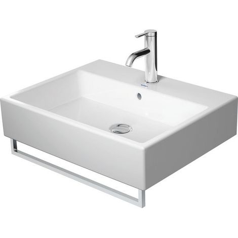 Duravit Vero Air - Lavabo 60x47 cm, con troppopieno, con foro per miscelatore, bianco 2350600000