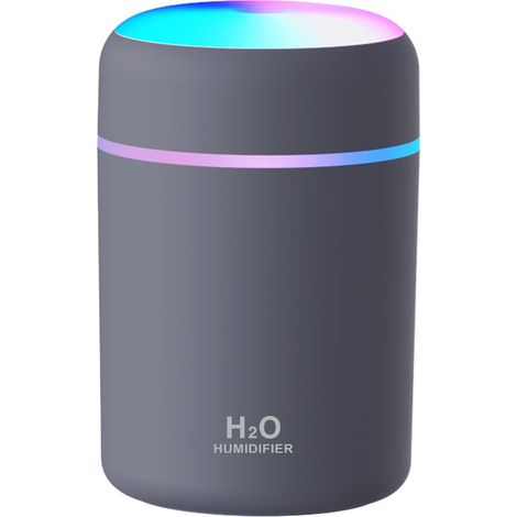 Mini humidificateur portable aux couleurs vives, brume fraîche et alimentation USB. Convient pour la chambre, le bureau et la voiture (300ml,noir) (1/5)