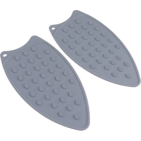 Lot de 2 poinsets à repasser en silicone résistants à la chaleur et aux chocs pour planche et fer à repasser gris (1/5)