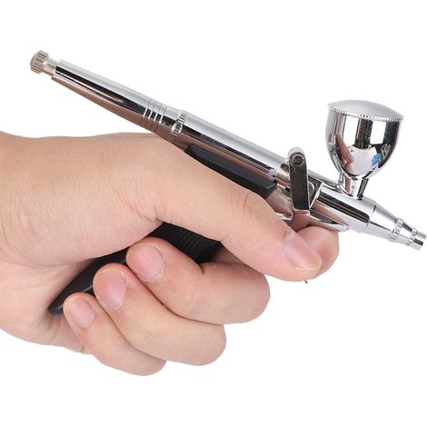 Kit Airbrush Dual Action - Compresseur Airbrush et Kit Complet pour Art, Peinture et Décorations avec Gâchette Sécurisée et Buses Multiples pour G-166AT (1/5)