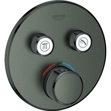Thermostat Grohtherm SmartControl 29119 FMS rund 2 ASV hard graphite geb.