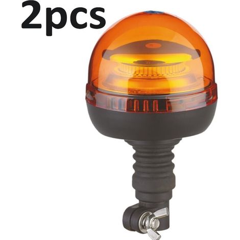 Girophare LED homologué sur tige - 12/24V - AUTOBEST - 258161(2pcs)