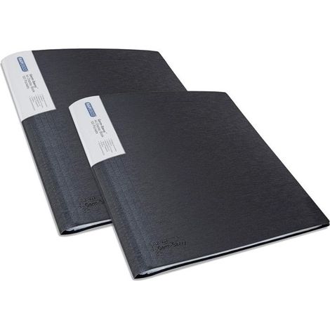 Porte-vues - 200 vues - 100 pochettes - A4 - Noir - Lot de 2 - Rapesco (1/5)