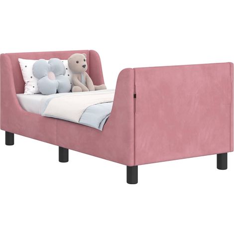 Maison Exclusive - Kinderbettgestell mit Kopfteil Rosa 70 x 140 c