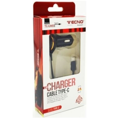 Caricatore da Auto per Smartphone/Tablet Usb Type-C 2.4A 12W (Tc-Ca03)