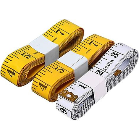 3-Piece Double-Sided Measuring Tape for Sewing, Bust/Waist Measurement, 300 cm/120", Fabric Size Bra Head Circumference Tailor Double-Sided Fabric Ruler (1/5)