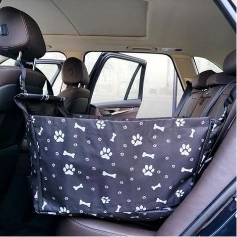 505040CM Housse de protection siege chien auto voiture, Panier Sac de transport chien voiture, Panier chien voiture Noir (1/4)