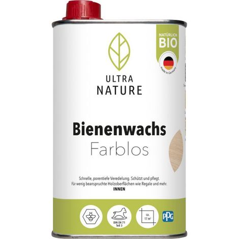 Ultra Nature Bienenwachs 0,5 L farblos Holzpflege (1/3)