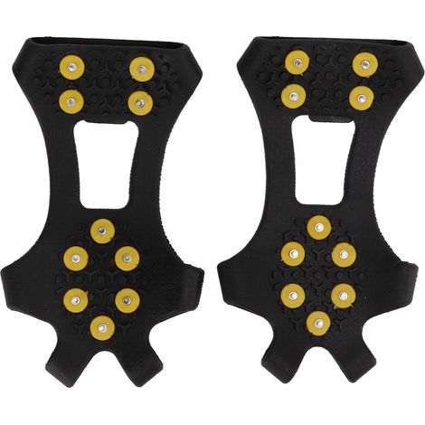 1 Paire de Griffes Antidérapantes pour Chaussures de Randonnée, Crampons à 10 Pointes pour Marche sur Neige et Verglas, Taille XL (45-48) (1/5)