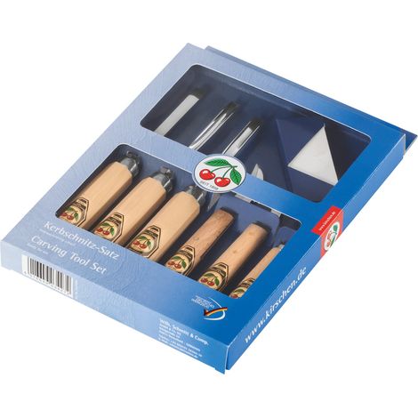 Set di intagli per bordi 7 pezzi in scatola di vendita
