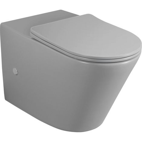 Sapho Paco - Cuvette combinée WC, évacuation Vario, Rimless, gris PC1012GR-111