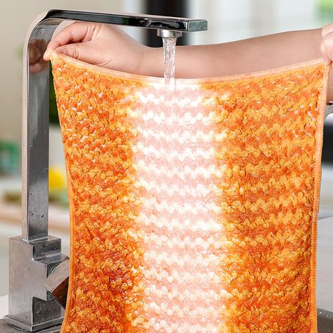 5er-Pack gestreifte Geschirrtücher, Küchenhandtücher, waschbar, wiederverwendbar, super saugfähig, für Küche und Bad (1/5)