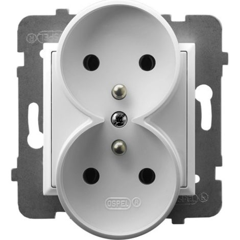 Aria Doppelsteckdose mit/ohne Weiß GP-2URZ/m/00