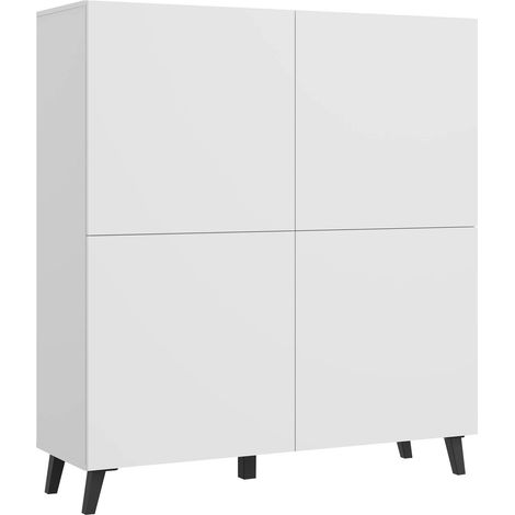 Buffet Levtive 100, Blanc, 130x120cm, Le nombre de portes: 039cm, Stratifié (1/5)