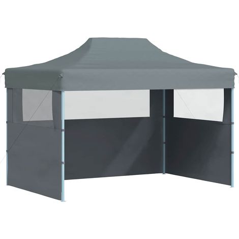 vidaXL Carpa plegable profesional con 3 paredes acero antracita 3x4 m (1/2)