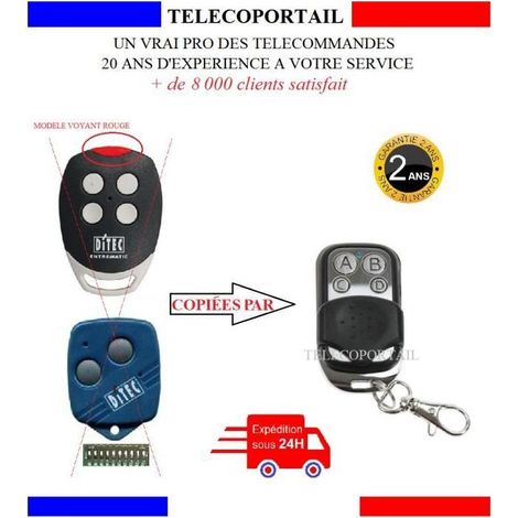 TELECOMMANDE COPIEUSE DITEC GOL 4C VOYANT ROUGE, BIXLS2 AVEC SWITCH - PORTAIL ET PORTE DE GARAGE