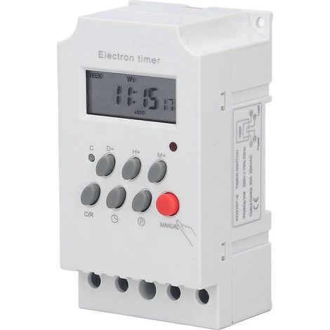 Elektronischer Zeitschalter mit DIN-Schienendisplay, LCD-Mikrocomputer, intelligenter elektronischer Controller KG316TII (AC 220 V)