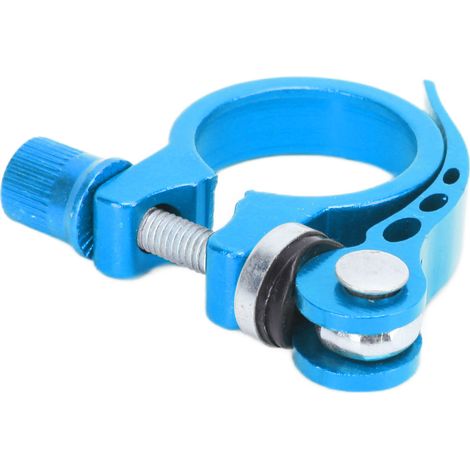 Collier de serrage de tige de selle en alliage d'aluminium à dégagement rapide pour VTT, 3 cm, bleu (1/5)