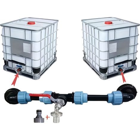 Kits de dérivation pour double cuve d'eau de pluie : kits de raccordement étanches pour cuves IBC.