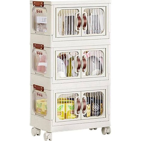 TrAdE Shop Traesio - Scatola Portaoggetti Contenitori Salva Spazio Con Coperchio E Ruote Arredo Casa - (1/3)