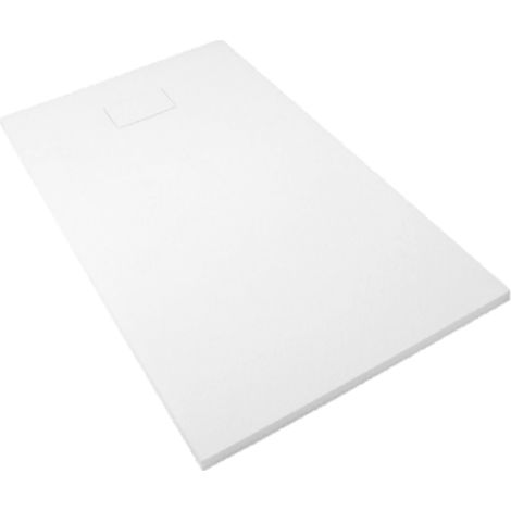 Receveur ONYX blanc 1400x800mm avec bonde - AKW - 12828WH-CH (1/4)