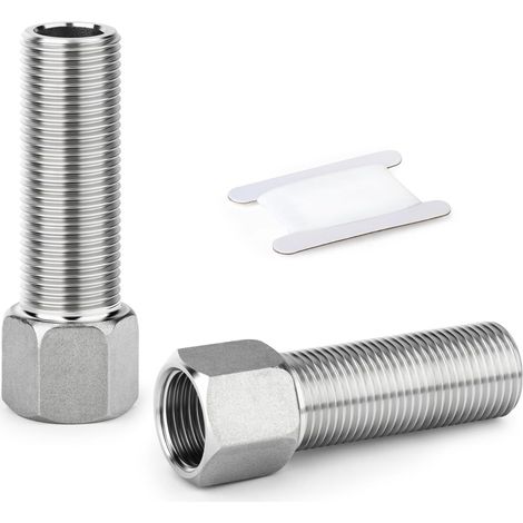 1PCS Raccord de tuyauterie en acier inoxydable 304, Adaptateur hexagonal à rallonge, 1/2" MBSP x FBSP, Longueur 60 mm/2.36 pouce 2 Pcs 80 mm (1/5)