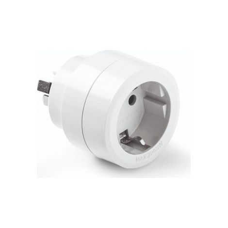 Adaptador australiano/chino - europeo, 10a 250 v, blanco, blister