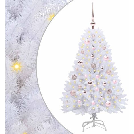Sapin de Noël artificiel, à branches mobiles, blanc, 120 cm (1/5)
