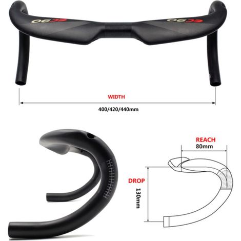 EC90 Vollcarbon-Fahrradlenker Rennradlenker