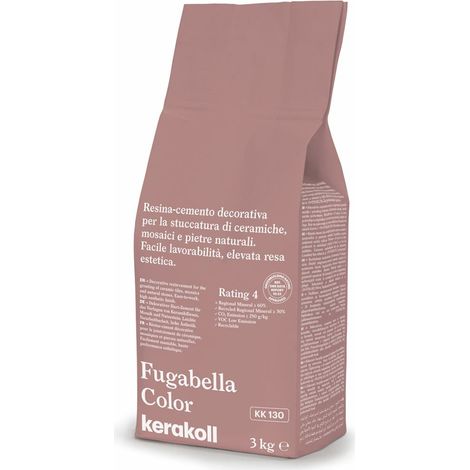 Joint résine-ciment Fugabella Color FILL 3 kg – Hydrofuge pour pièces humides – Haute résistance aux acides – Antibactérien – Kerakoll