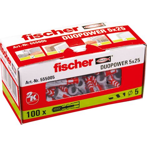 Pack 100 Dübel Duopower 5x25 FISCHER - 96328